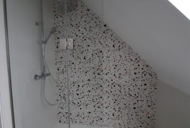 salle de bain terrazzo douche